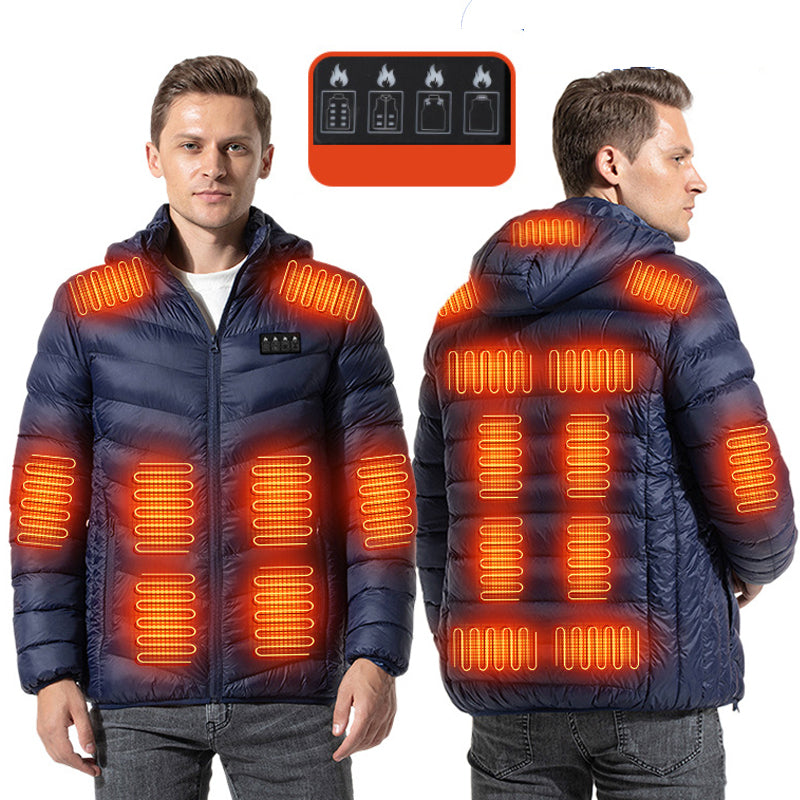 Doudoune chauffante thermique et coupe vent pour hommes