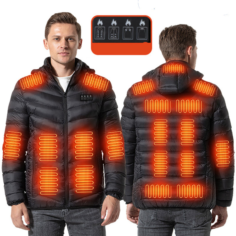 Doudoune chauffante thermique et coupe vent pour hommes