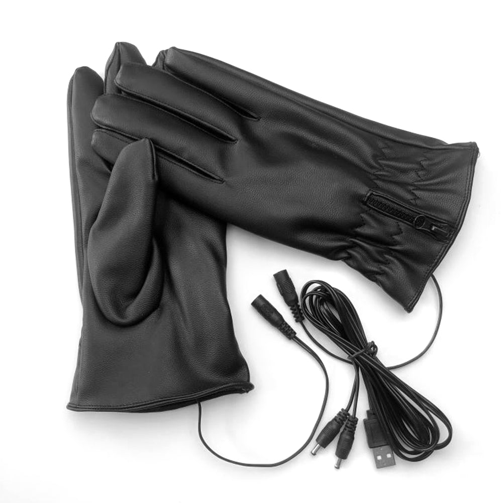 Gants chauffant en cuir PU pour femme