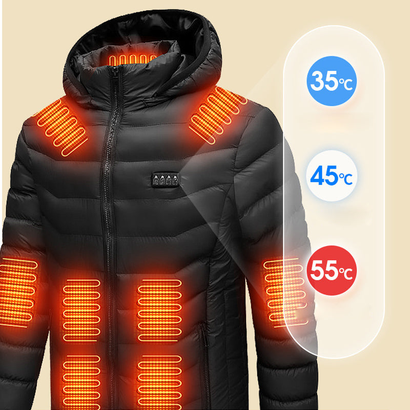 Doudoune chauffante thermique et coupe vent pour hommes
