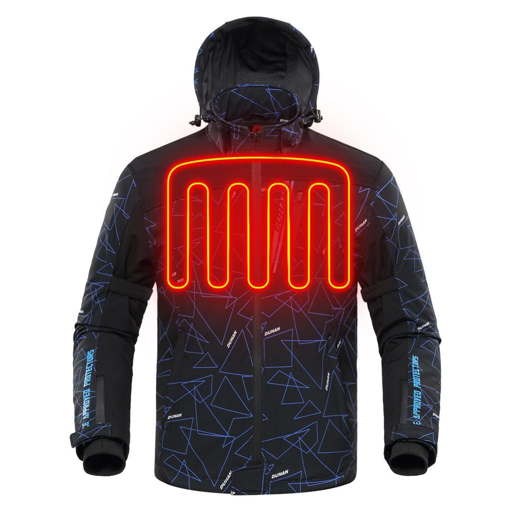 Blouson chauffant moto veste chauffante Vêtement-chauffant.com bleue M