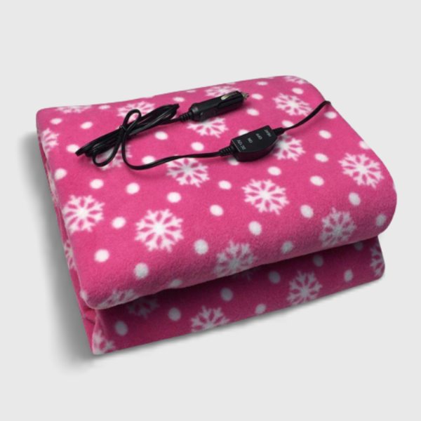 Couverture chauffante rose en 12V