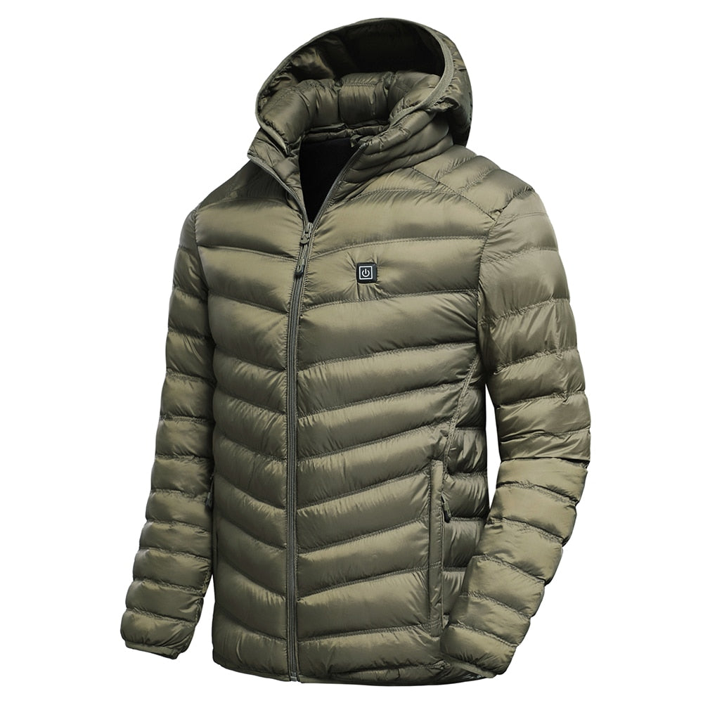 Doudoune chauffante Khaki intérieure polaire Vêtement-chauffant.com Khaki XS