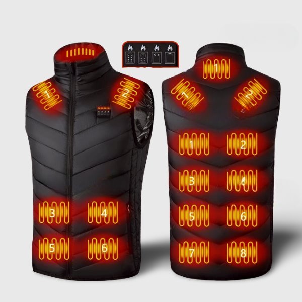 Veste chauffante 17 zones de chauffage veste chauffante Vêtement-chauffant.com