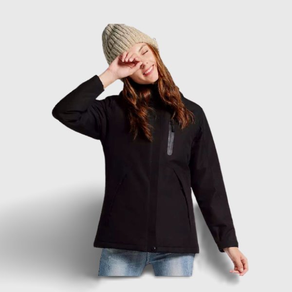 Veste chauffante électrique femme noire