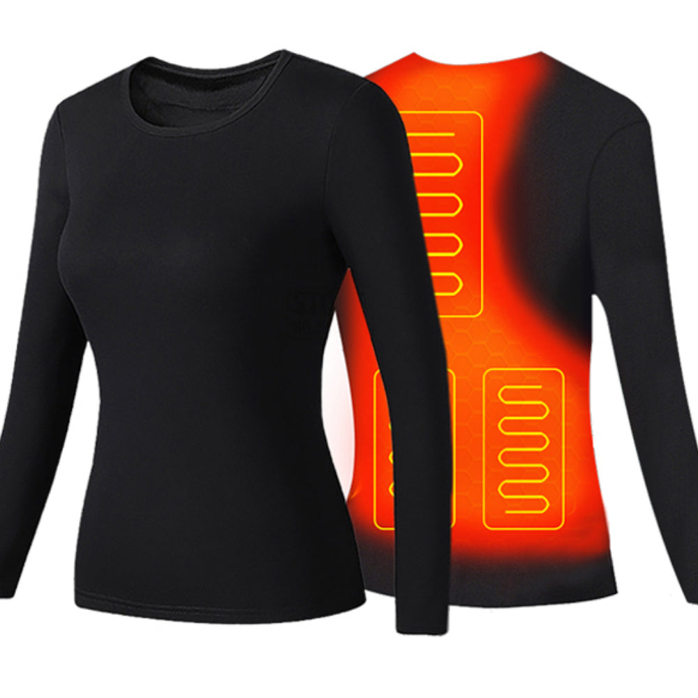 Tee-shirt chauffant noir pour femme