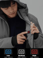Blouson de ski chauffant avec batterie pour homme