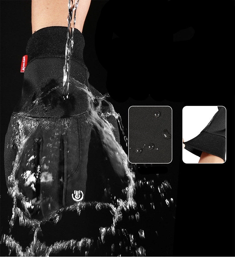 Gants chauds de vélo coupe-vent et hydrofuge pour hommes et femmes