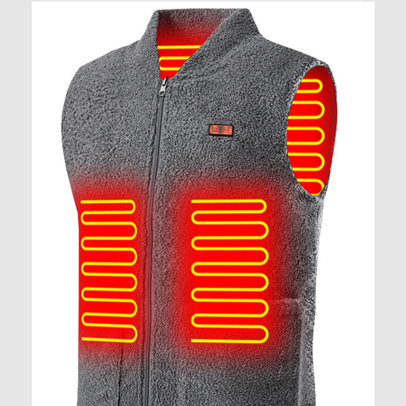 Gilet chauffant de chasse en polaire