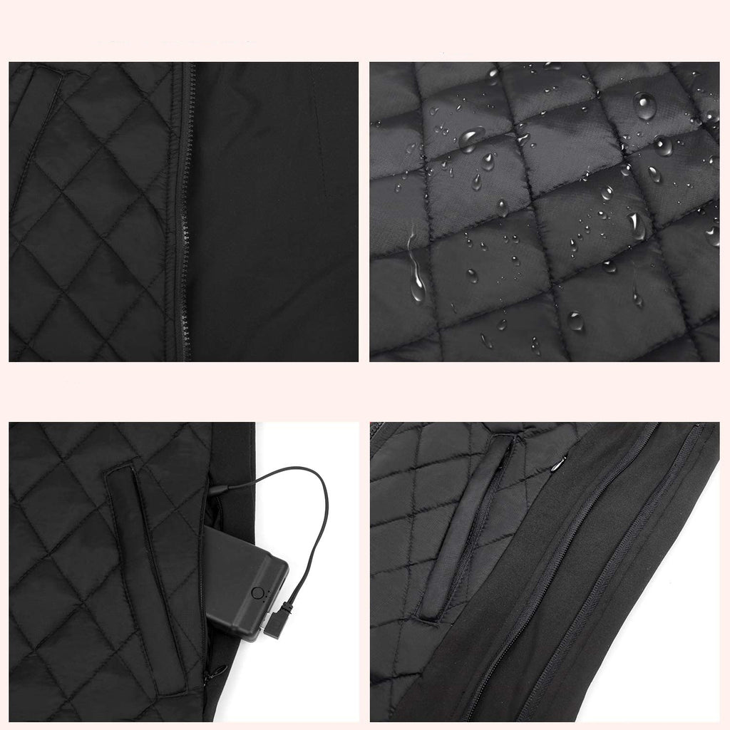Gilet sans manches chauffant pour femme