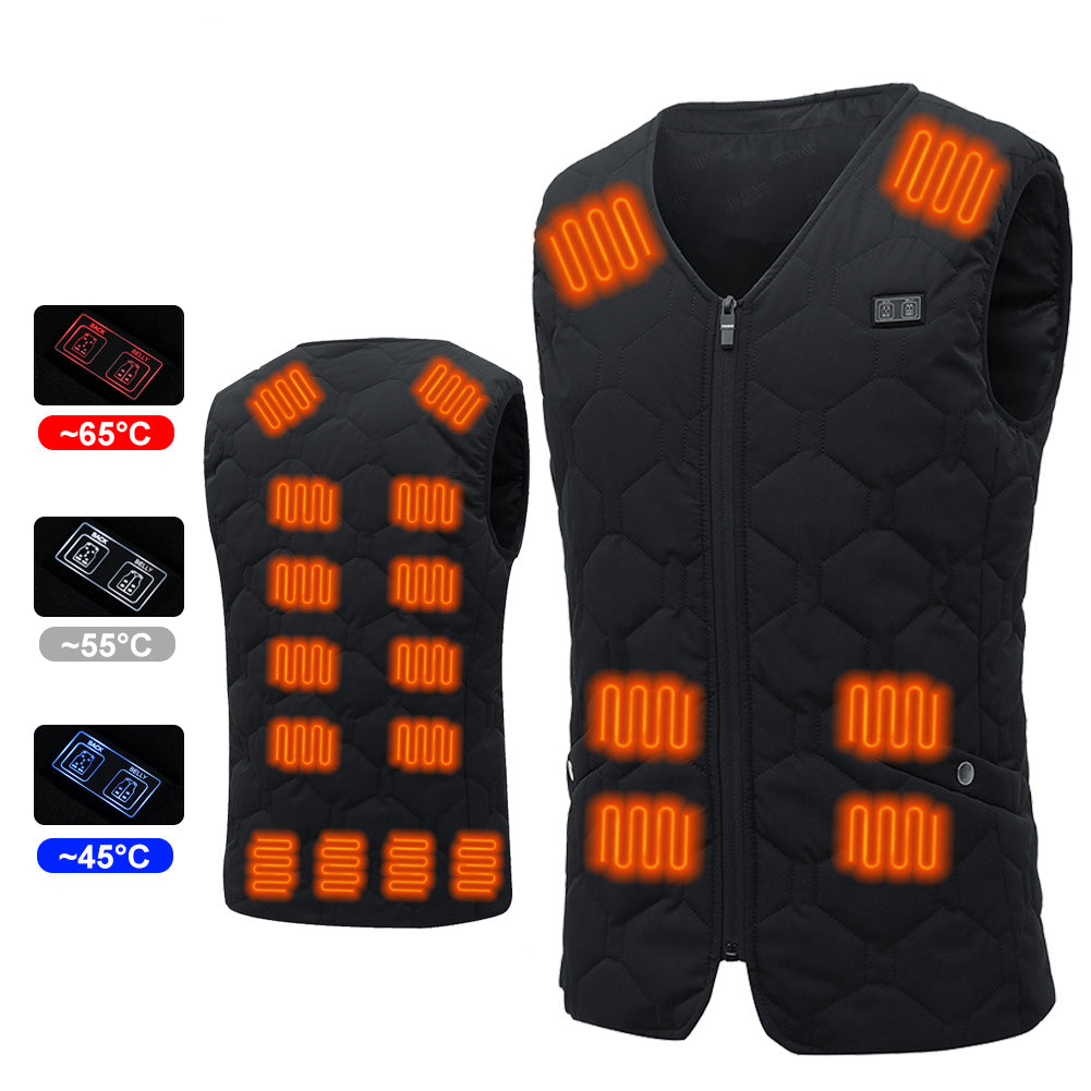 Gilet chauffant de moto sans manche