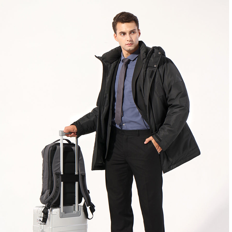 Manteau chauffant électrique avec port USB pour hommes