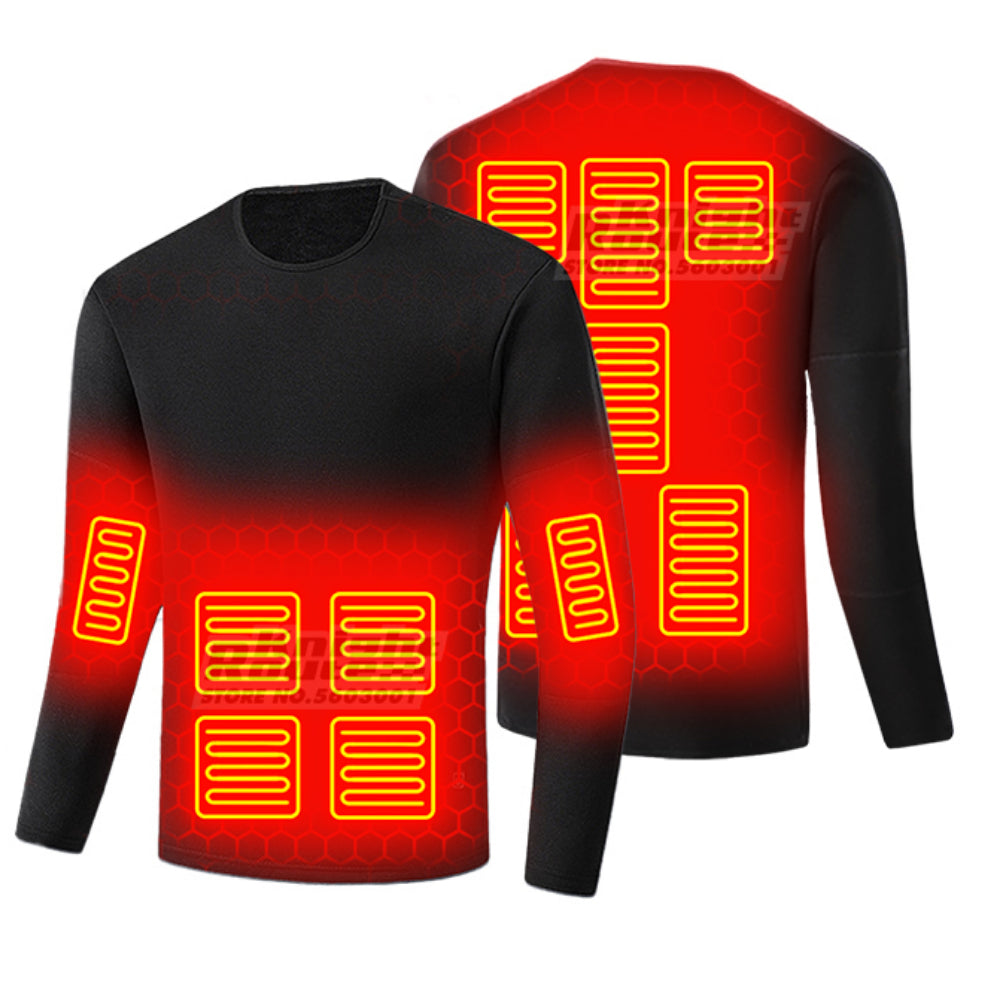 Tee-shirt chauffant pour homme avec 12 zones de chauffage