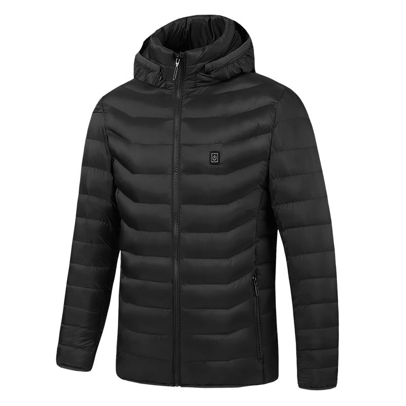 Manteau chauffant électrique à capuche pour femmes