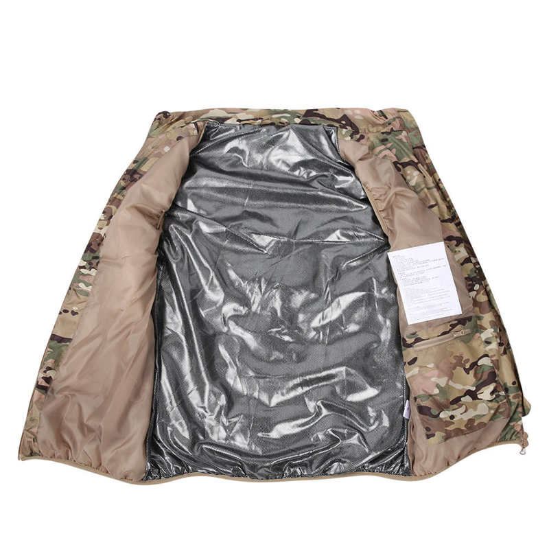 Doudoune sans manche chauffante de chasse camouflage militaire pour homme