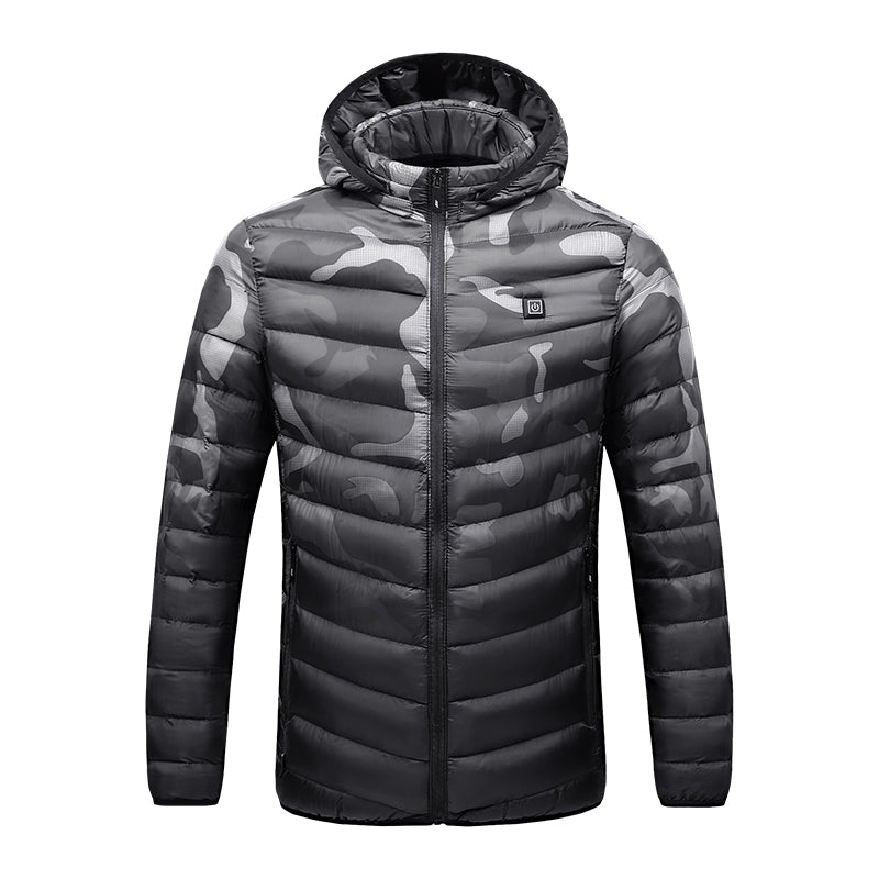 Doudoune chauffante motif camouflage pour homme
