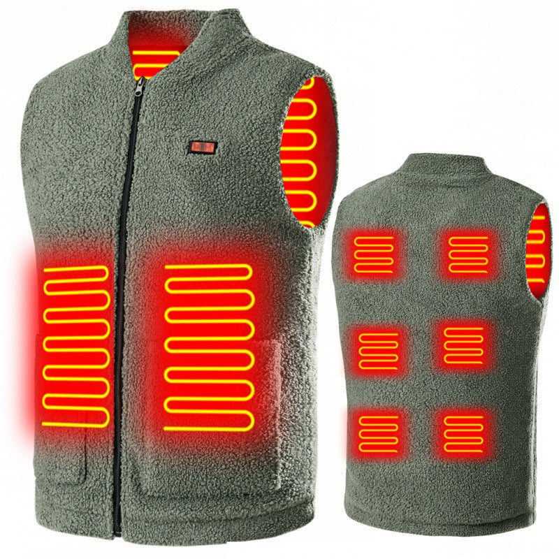 Gilet chauffant de chasse en polaire