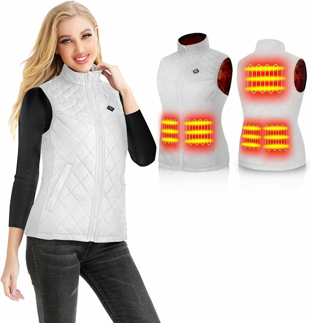 Gilet sans manches chauffant pour femme