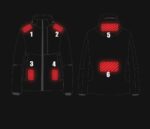Blouson de ski chauffant avec batterie pour homme