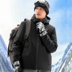 Blouson de ski chauffant avec batterie pour homme