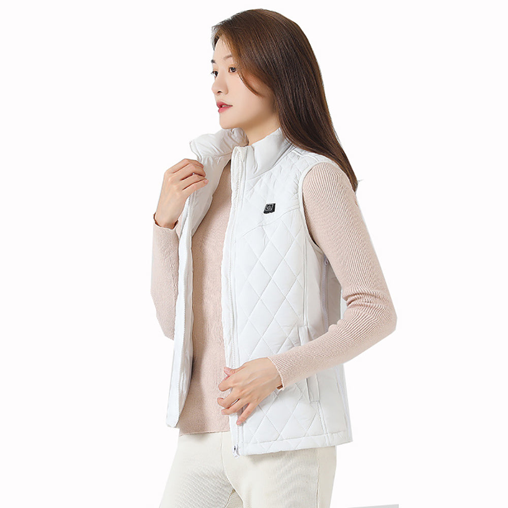 Gilet chauffant col montant pour femme