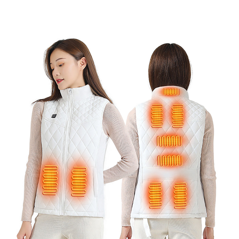 Gilet chauffant col montant pour femme
