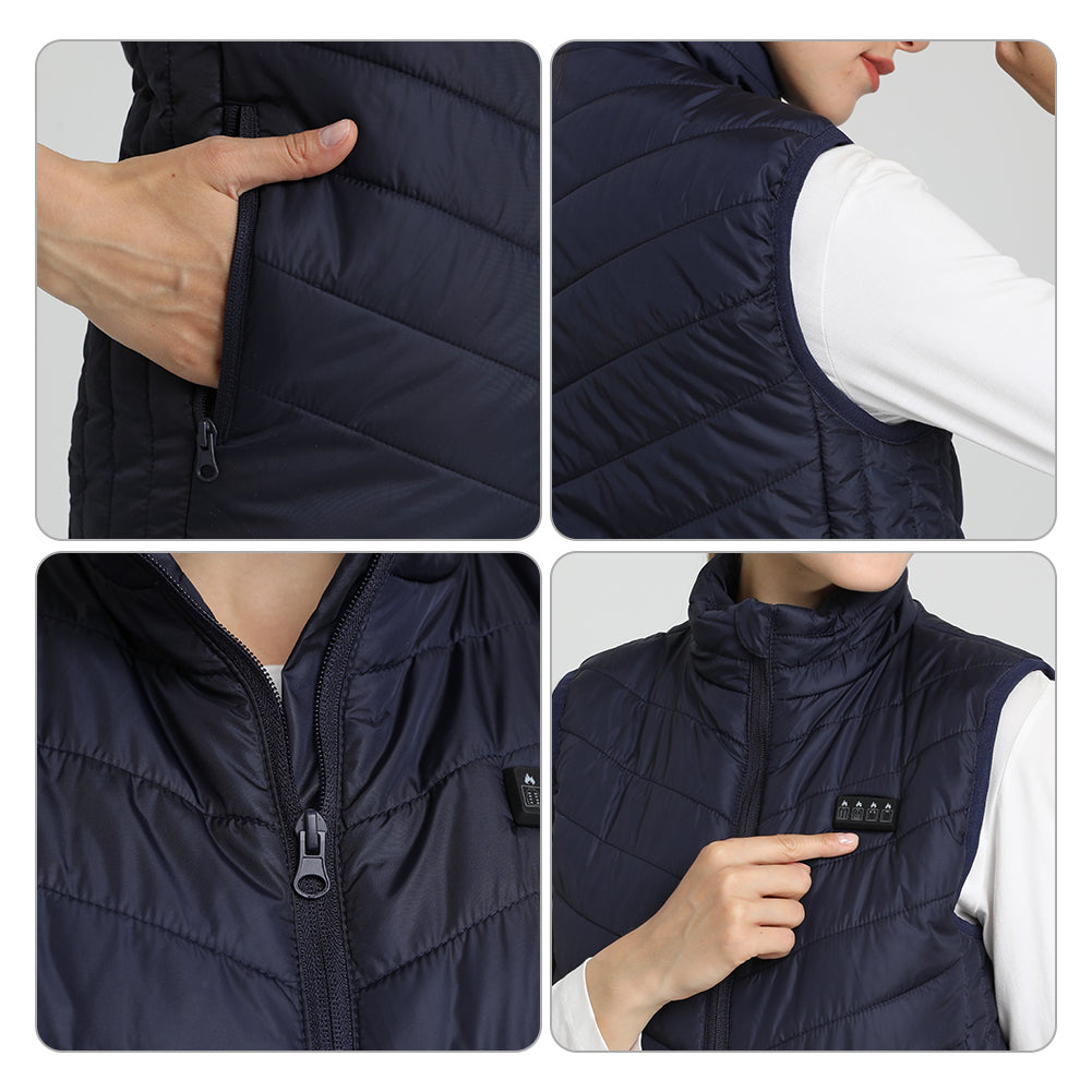 Gilet chauffant matelassé pour femme