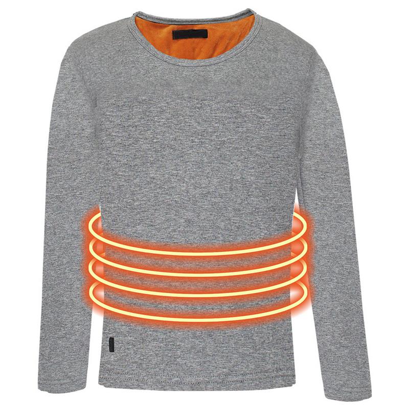 Tee-shirt chauffant gris pour homme