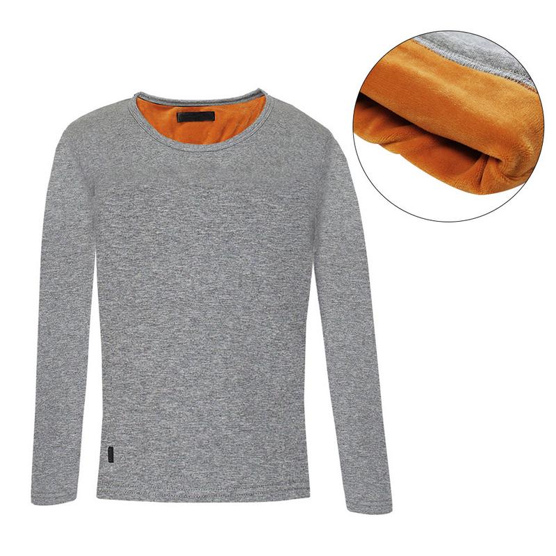 Tee-shirt chauffant gris pour homme