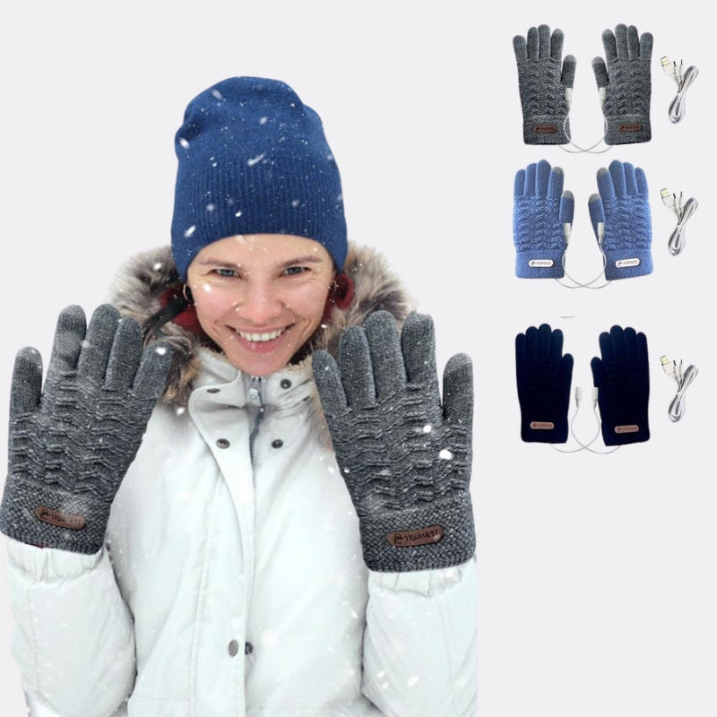 Gants chauffants en coton pour femme