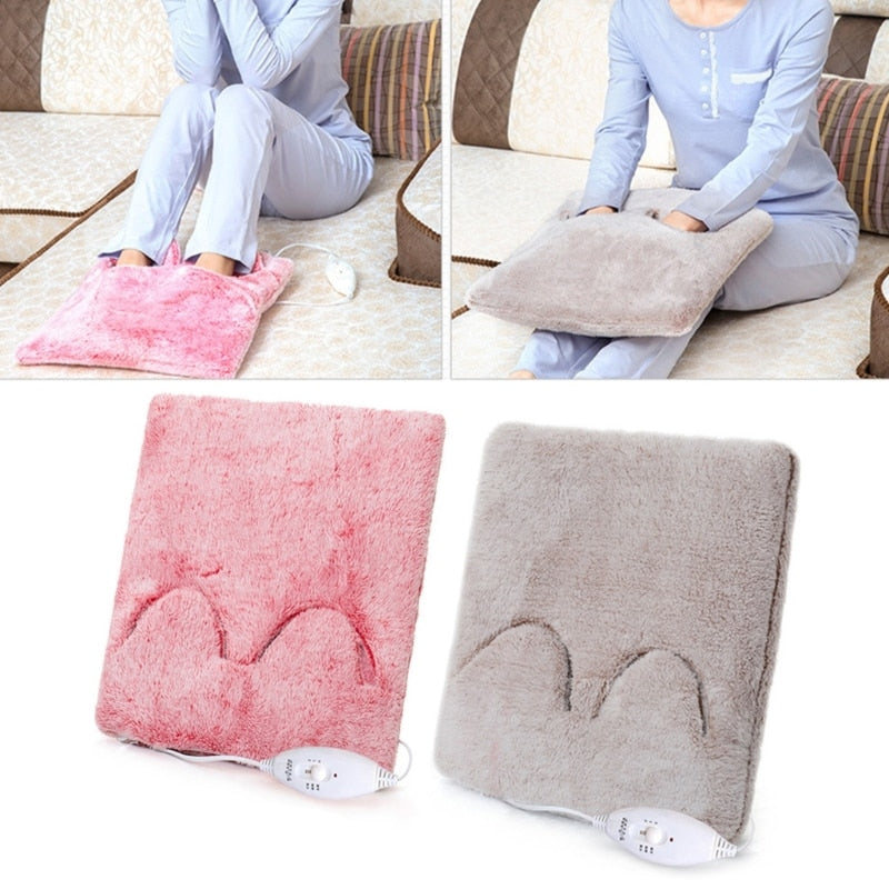 Chauffe-pied électrique en peluche