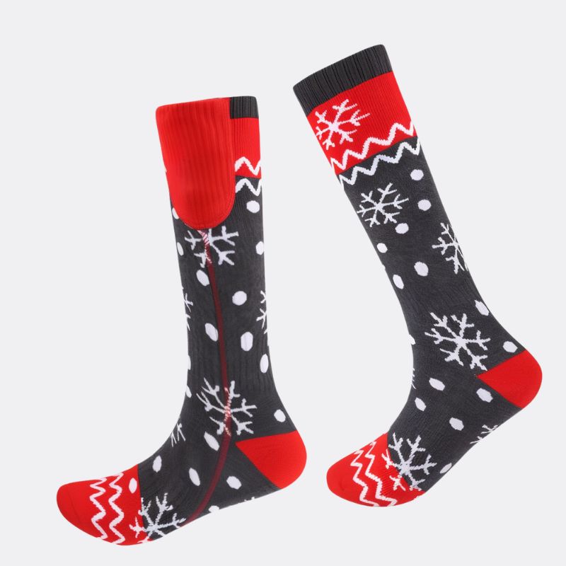 Chaussettes de Noël chauffantes rechargeables pour homme