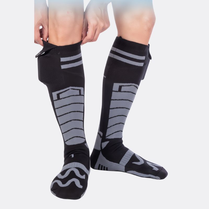 Chaussettes chauffantes pour moto