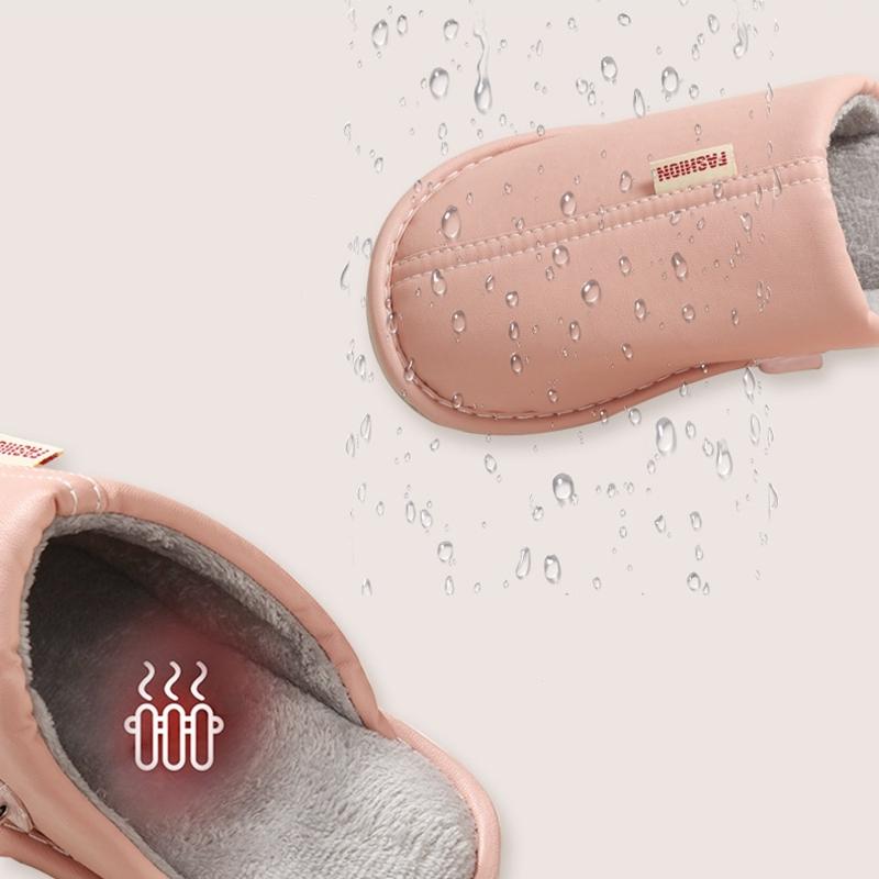 Chaussons chauffants USB roses pour femmes