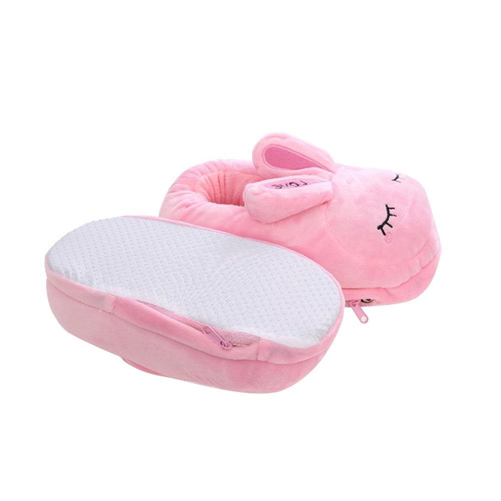 Chaussons chauffants USB lapins roses