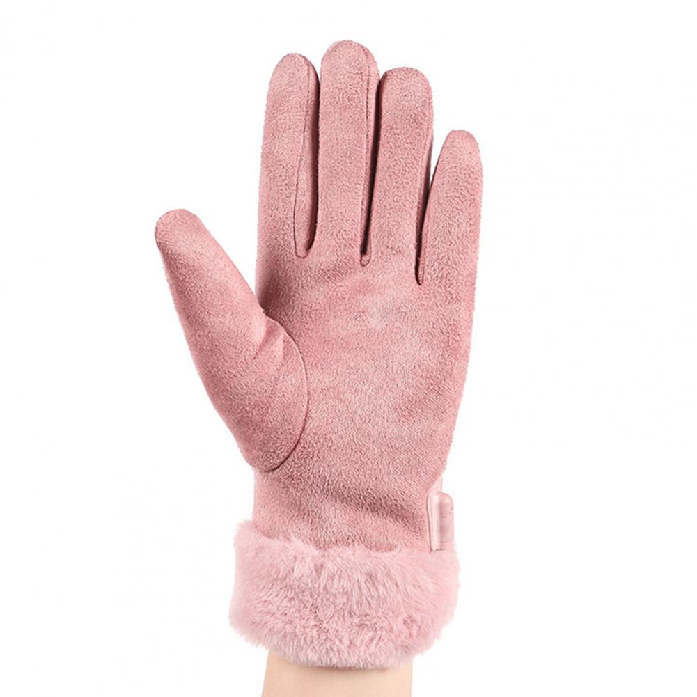 Gants chauffants en daim avec prise USB pour femmes
