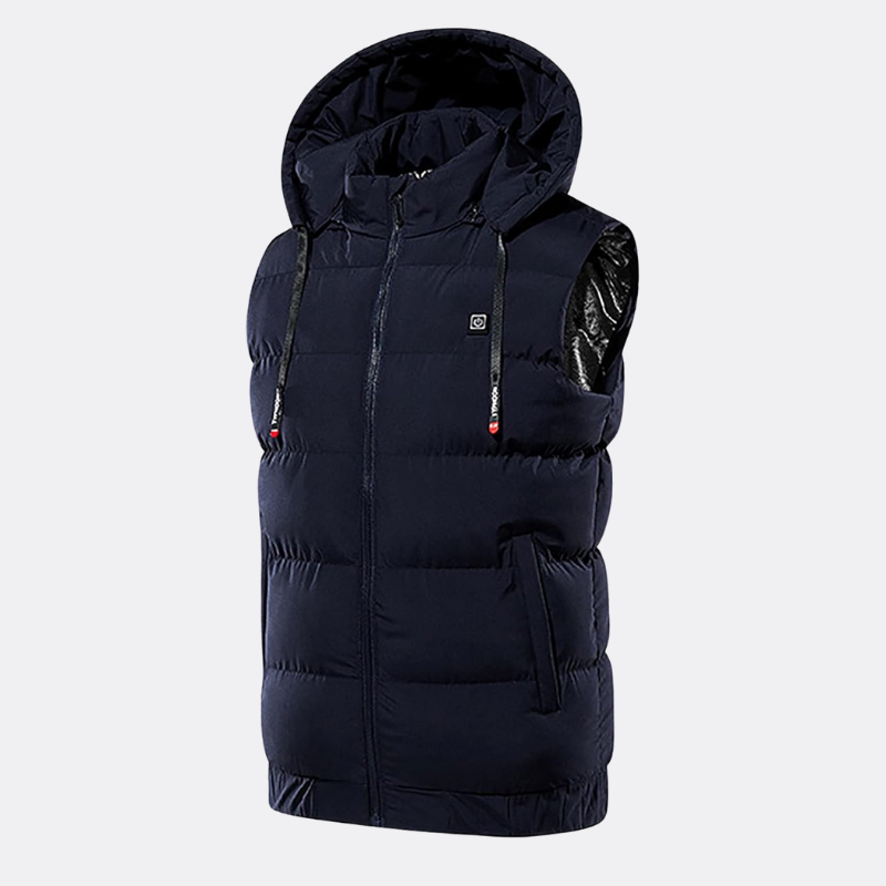 Gilet chauffant avec capuche pour homme