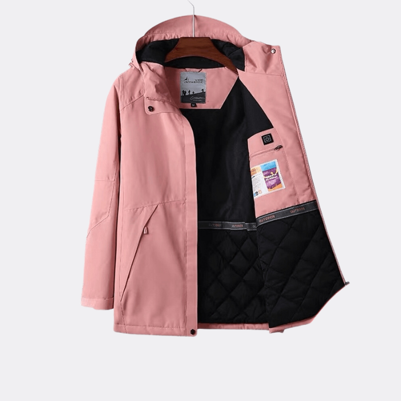 Manteau d’hiver imperméable et chauffant pour femmes