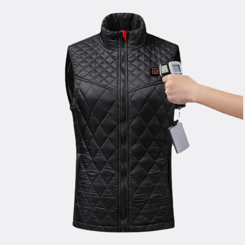 Gilet chauffant col montant pour femme