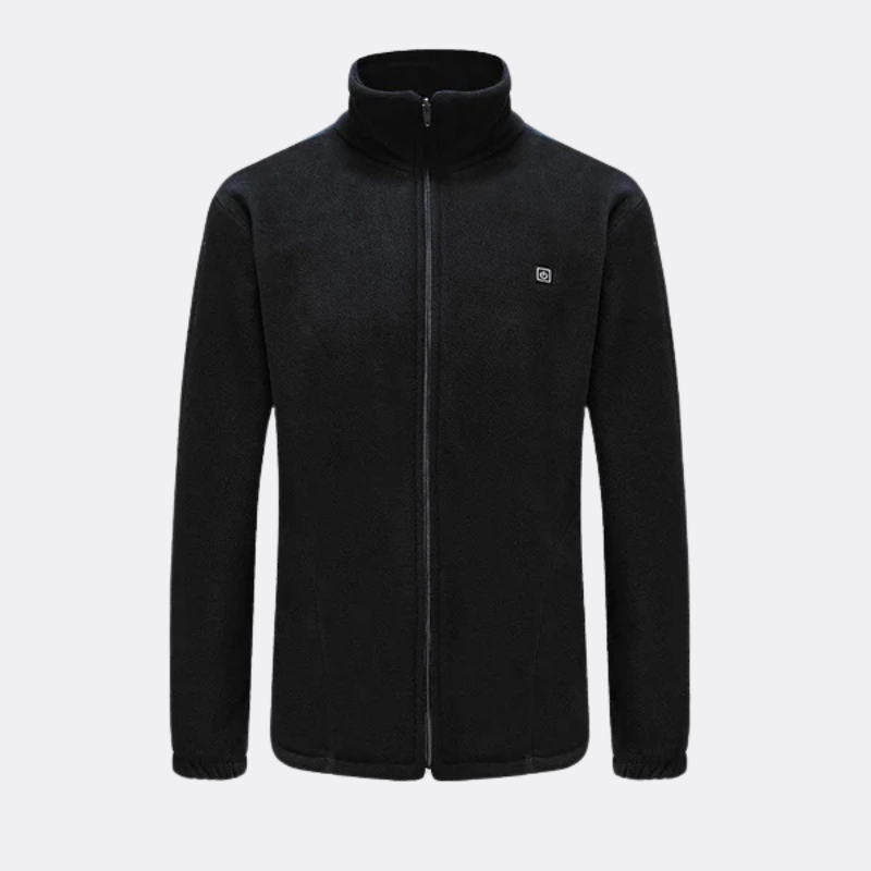 Pull chauffant électrique en polaire à zip