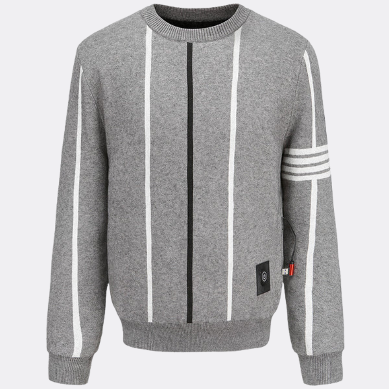 Pull chauffant rayé