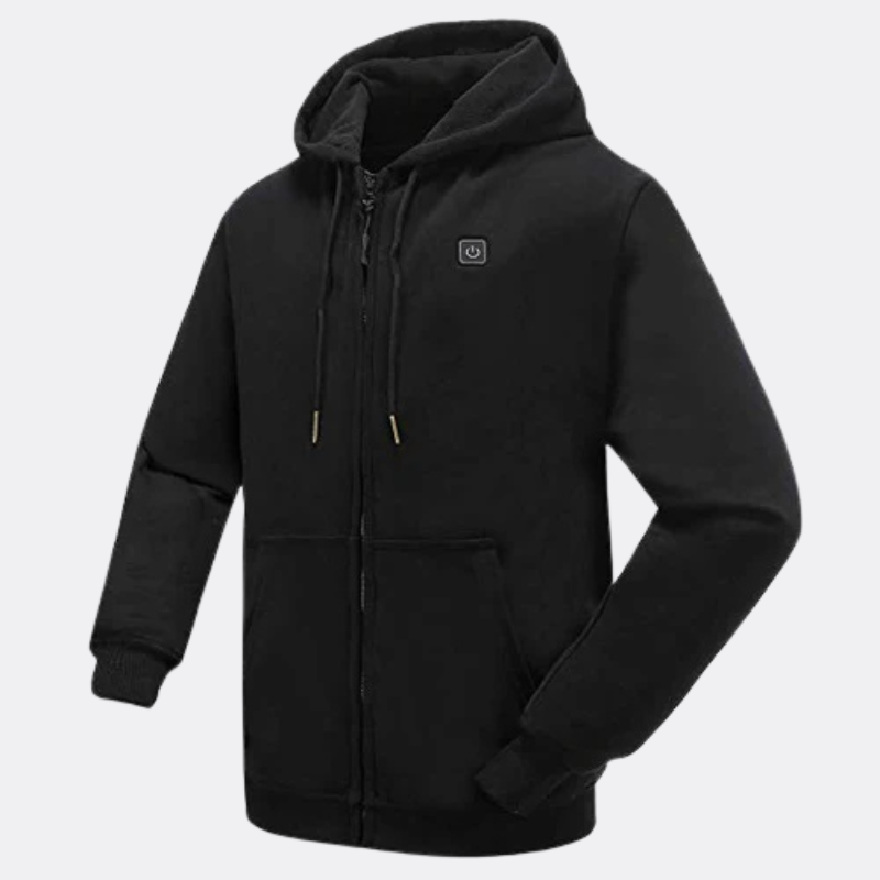 Sweat à capuche zippé chauffant