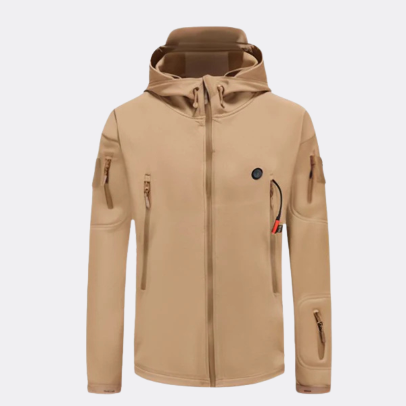 Blouson chauffant à capuche en coton pour hommes