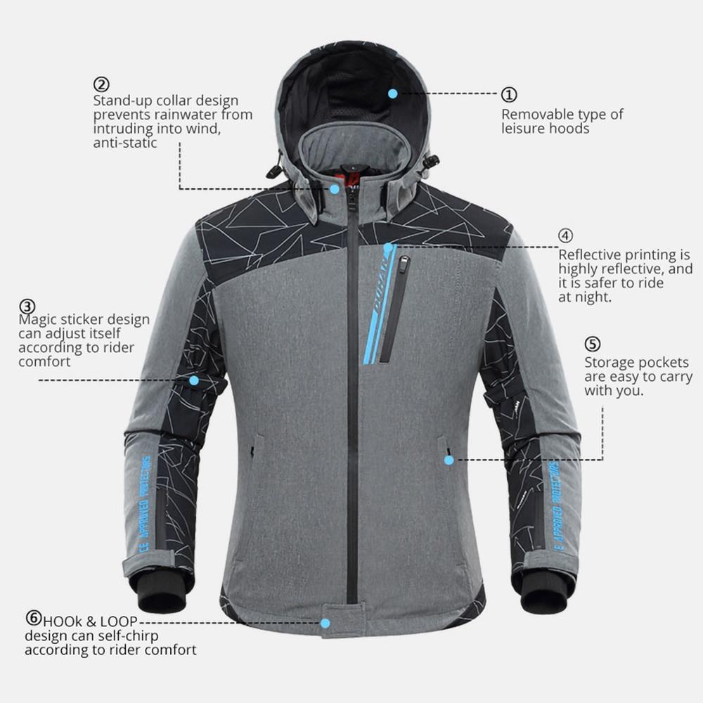 Blouson moto chauffant homme