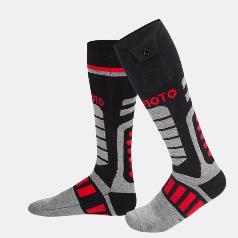 Chaussettes chauffantes pour moto