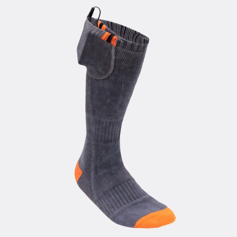 Chaussettes chauffantes grises et oranges pour homme