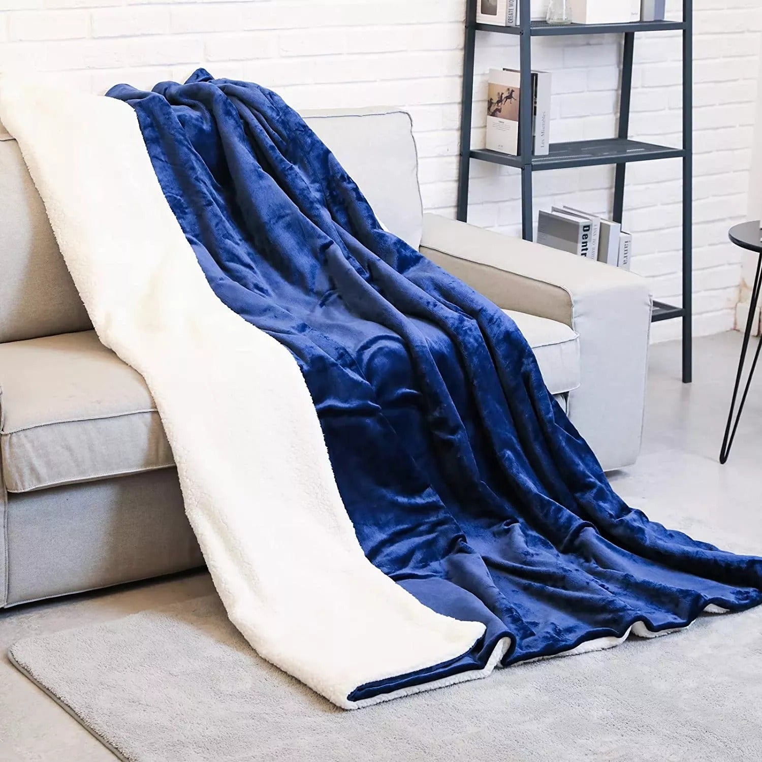Couverture chauffante bleue