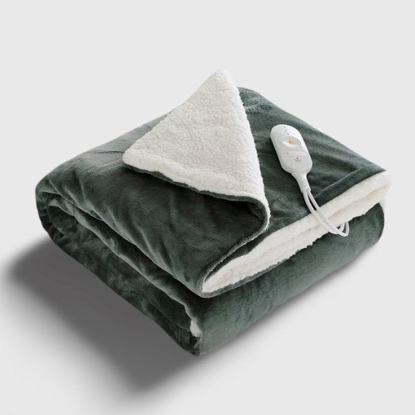 Couverture chauffante grise