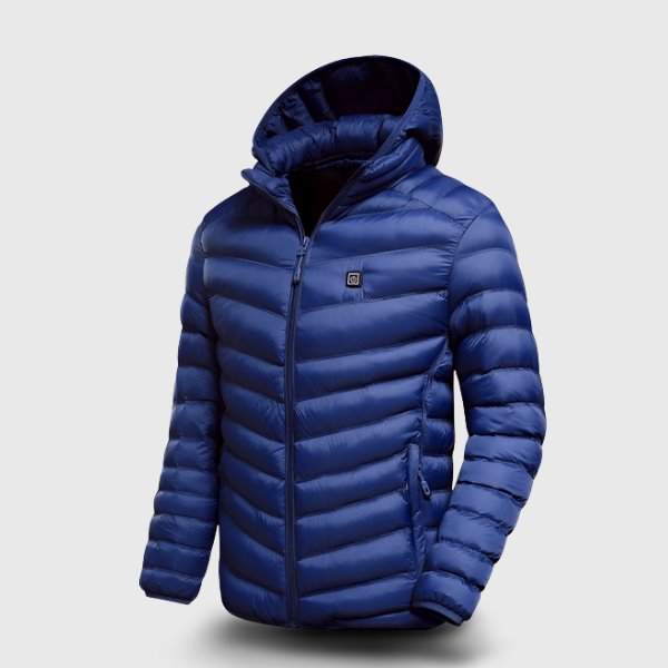 Doudoune chauffante bleue en polaire