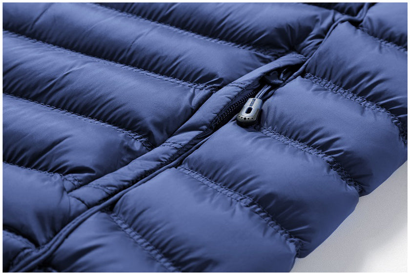 Doudoune chauffante bleue en polaire